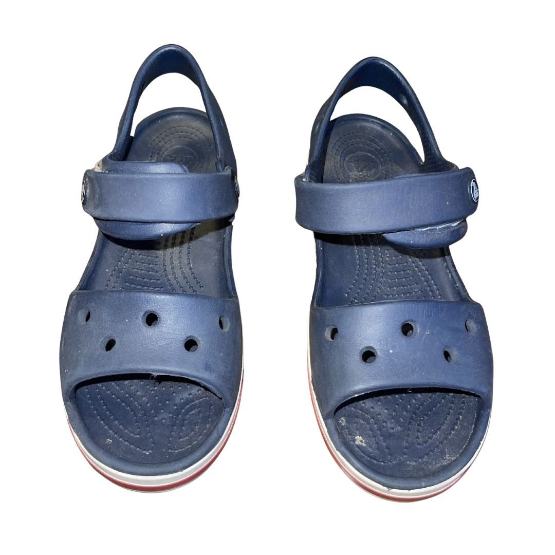 Crocs Bayaband Sandal K Hook and Loop Ankle Strap Size 2 Navy Kidscore Casual