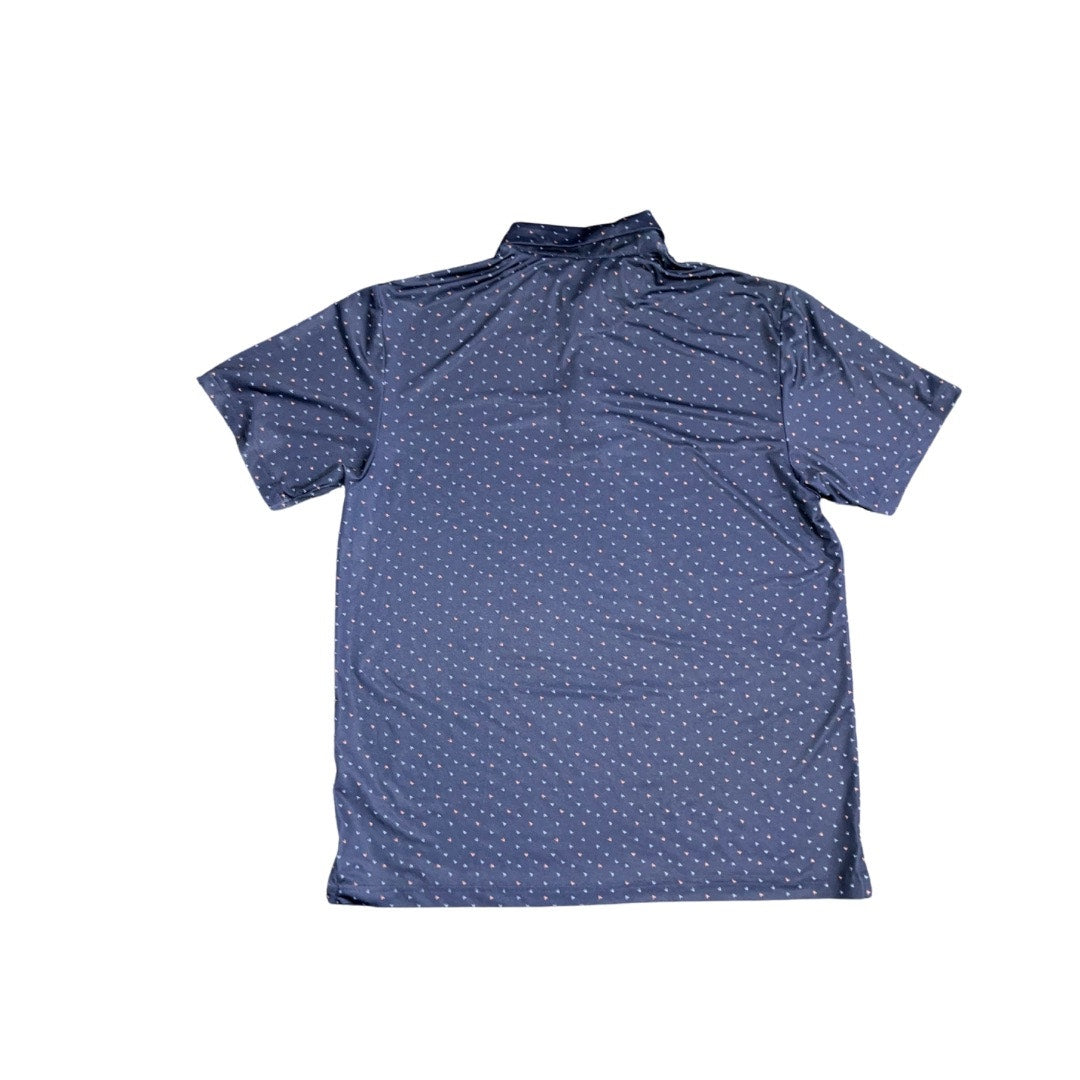 Callaway Short Sleeve Golf Polo Shirt Opti Dri Fit Logo all over Size Large