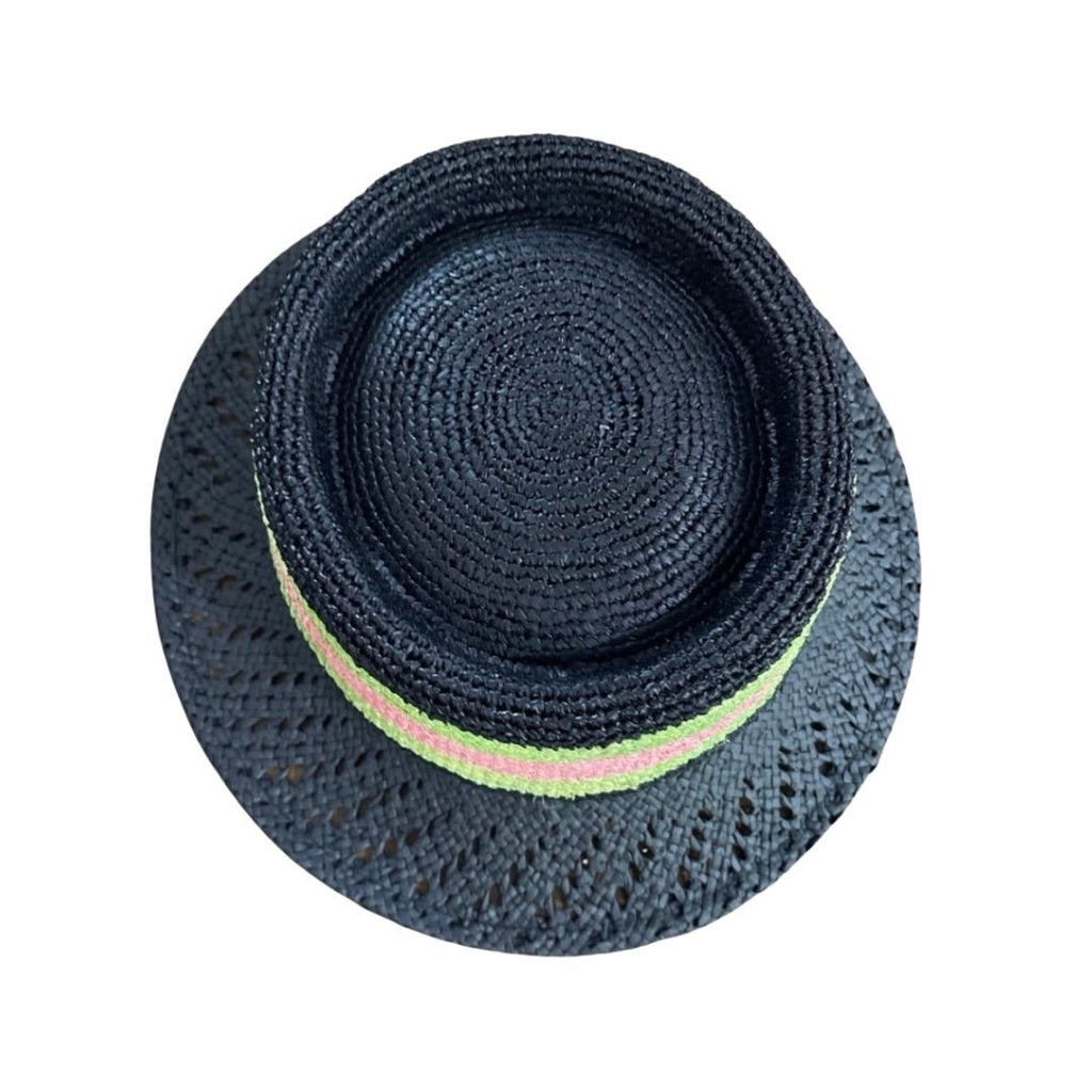 Brixton Elle Festival Straw Bucket Hat Crochet Raffia SZ S/XM NWT Beach Vacation