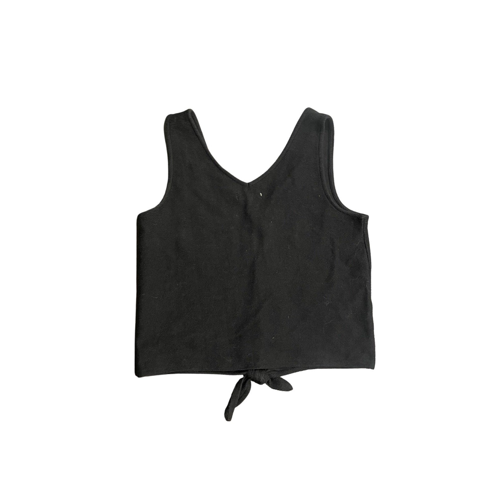 Madewell Texture & Thread Tie Front V-neck Tank Top Ribbed Texture SZ Small