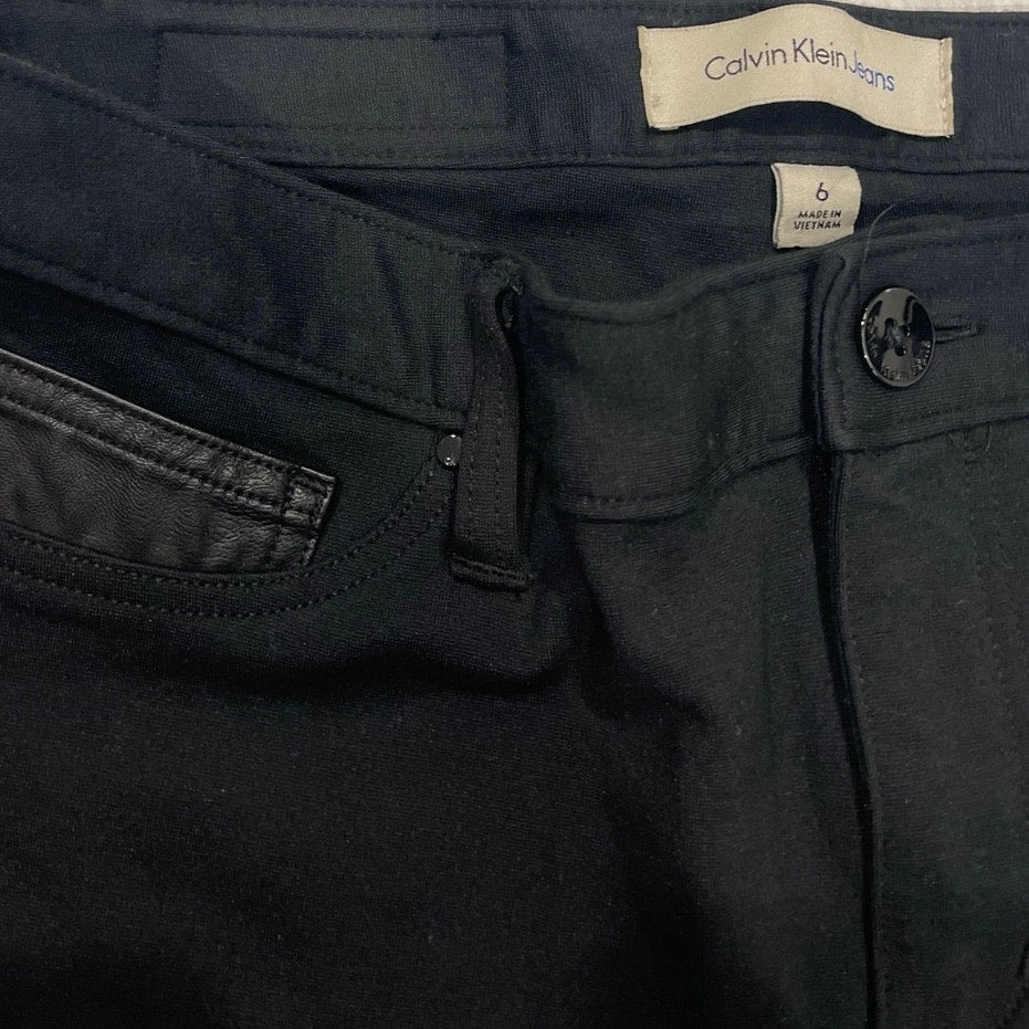 Calvin Klein Jeans Leggings Pants SZ 6 Equestrian Polo Casual Flattering Chic