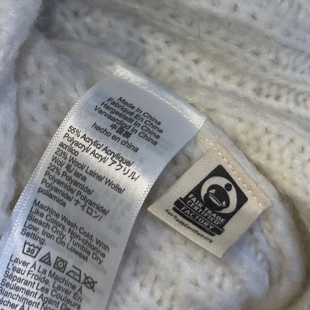 Madewell Pointelle Knowe Chunky Sweater Crewneck Vest Fuzzy Wool Blend Size S