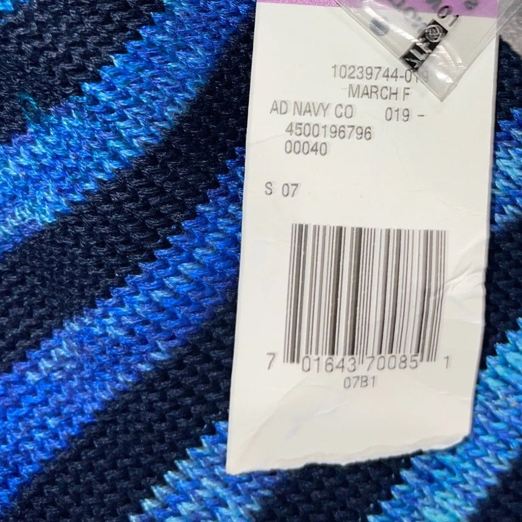 Jones New York Signature Women Plus Blue Striped Knit Open Cardigan Size 2X NWT