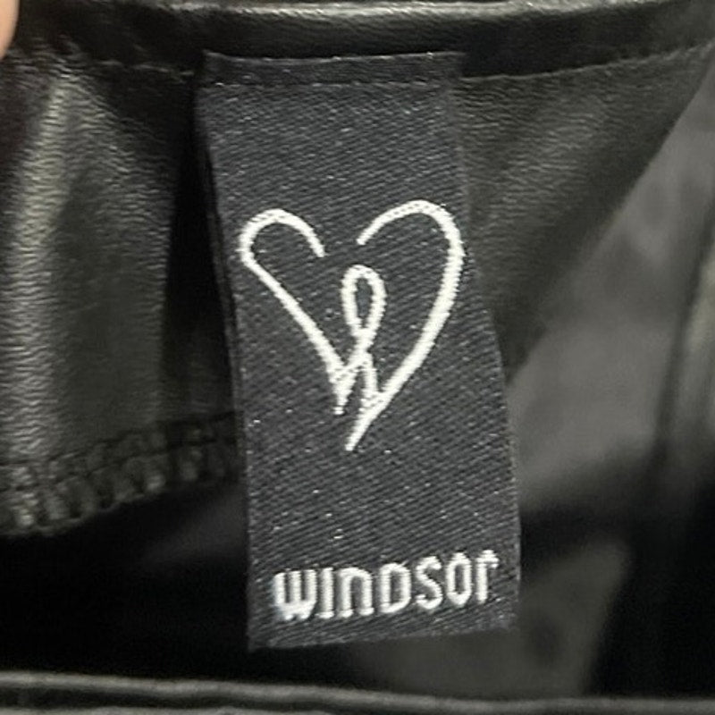 Windsor Faux Leather Mini Skirt SZ L Goth Grunge Punk Chic Y2K 90s