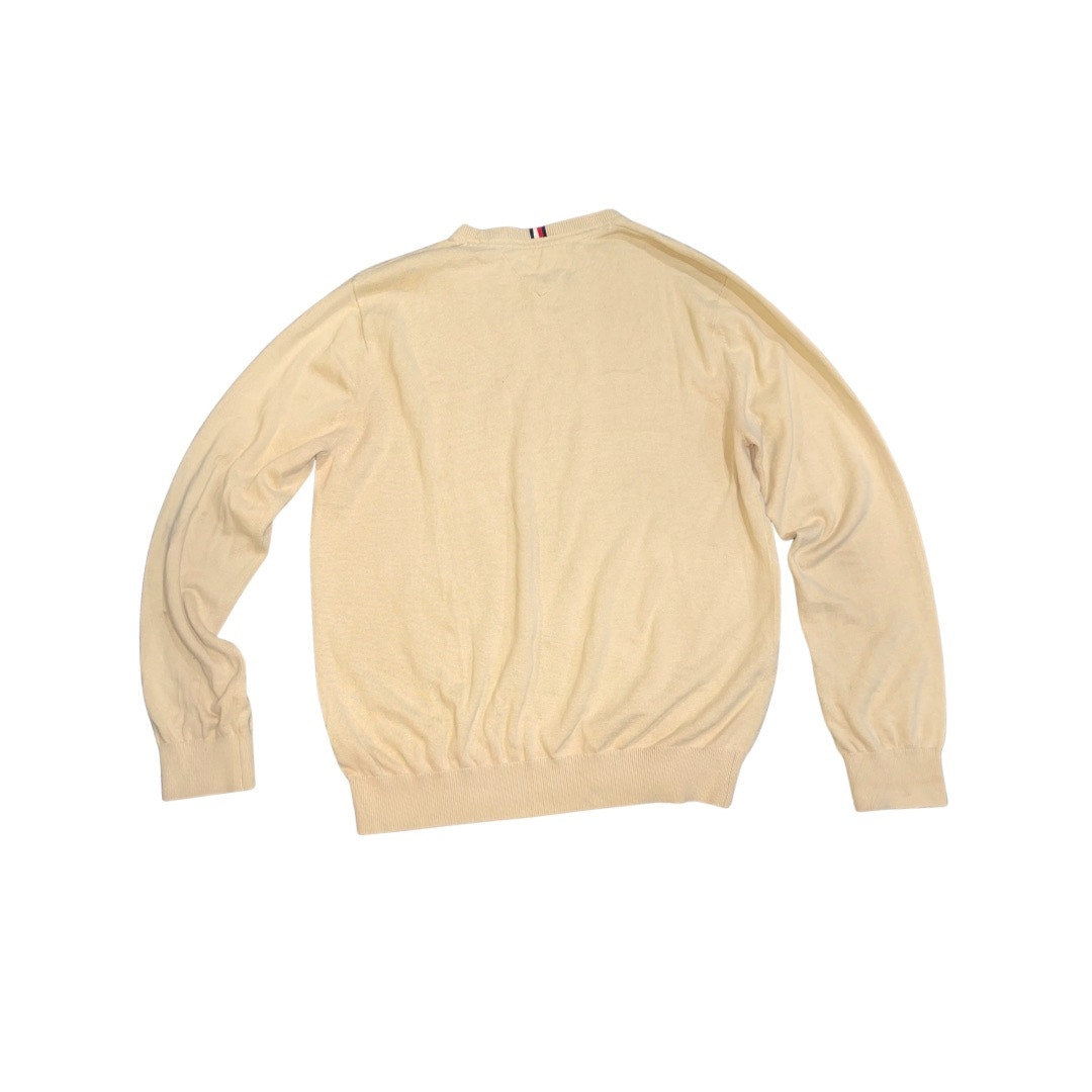 Tommy Hilfiger Logo Classic Crewneck Sweater Size XL Cotton Casual Office Preppy