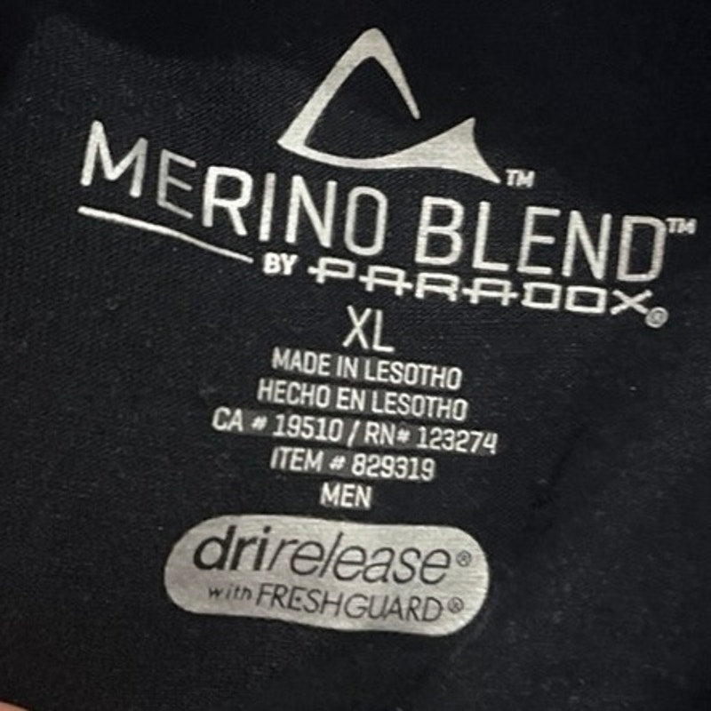 Paradox DriRelease Merino Blend 1/4 Zip Pullover Sweater SZ XL Gorpcore Athletic