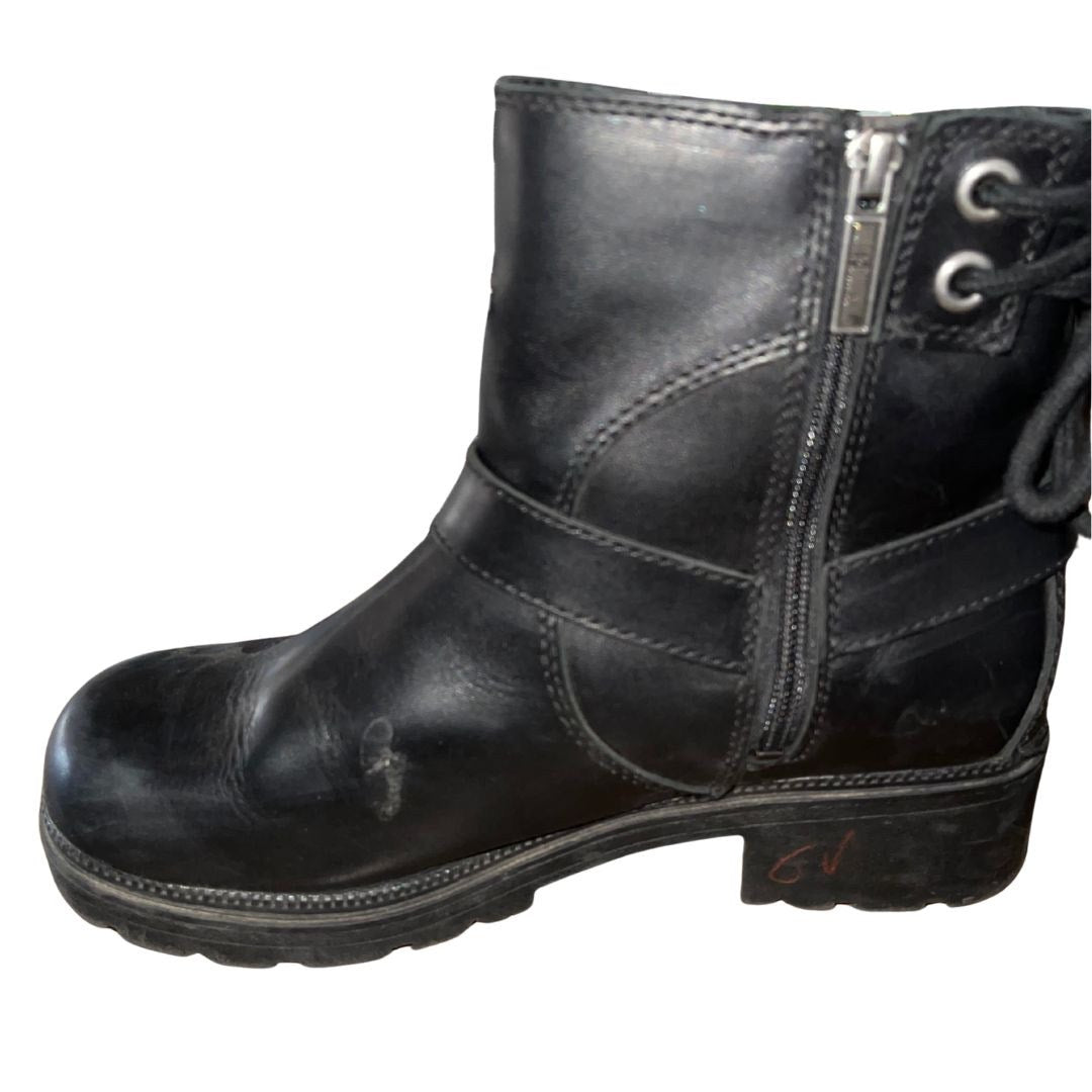 Women's Harley Davidson Tegan 5" Black Lace Harness Riding Boot Motorcycle Size 9