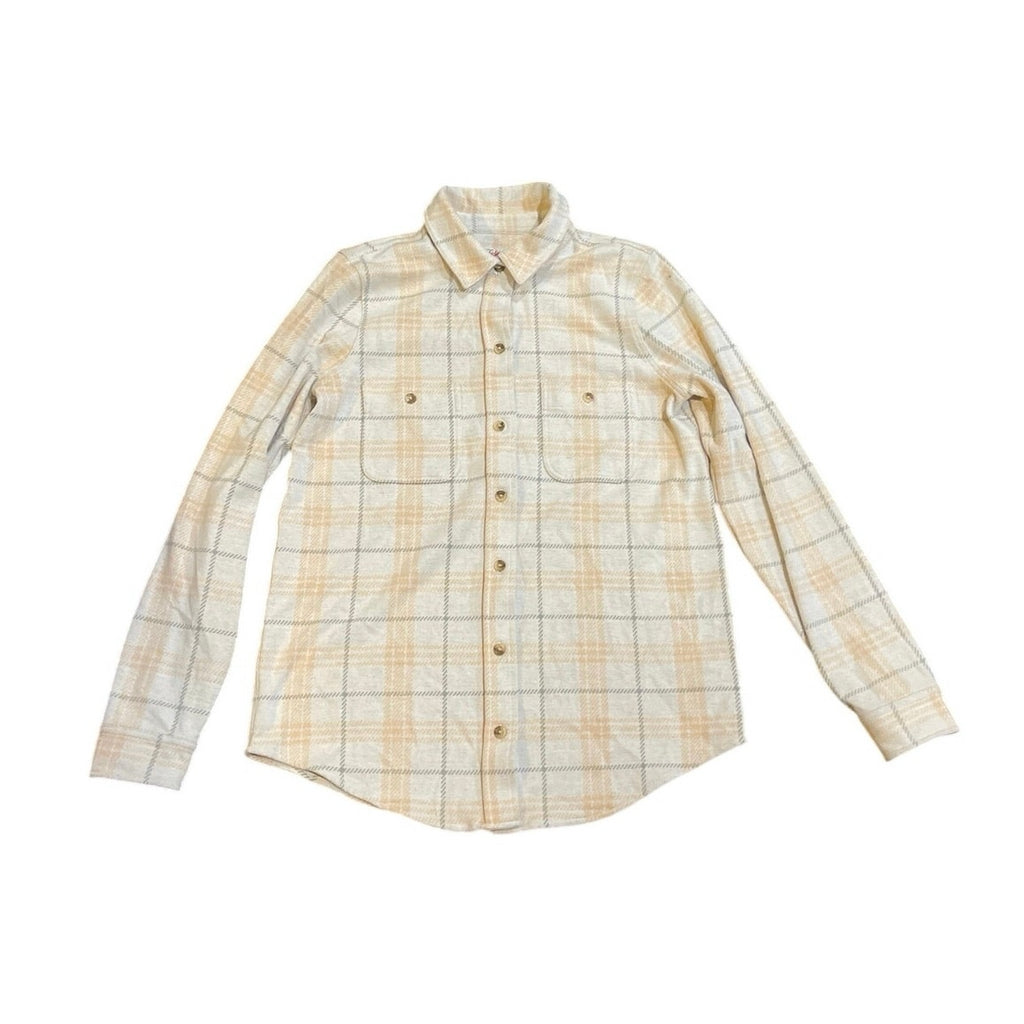 Faherty Legend Sweater Classic Plaid Flannel Shirt Sandy Trails SZ S Streetwear