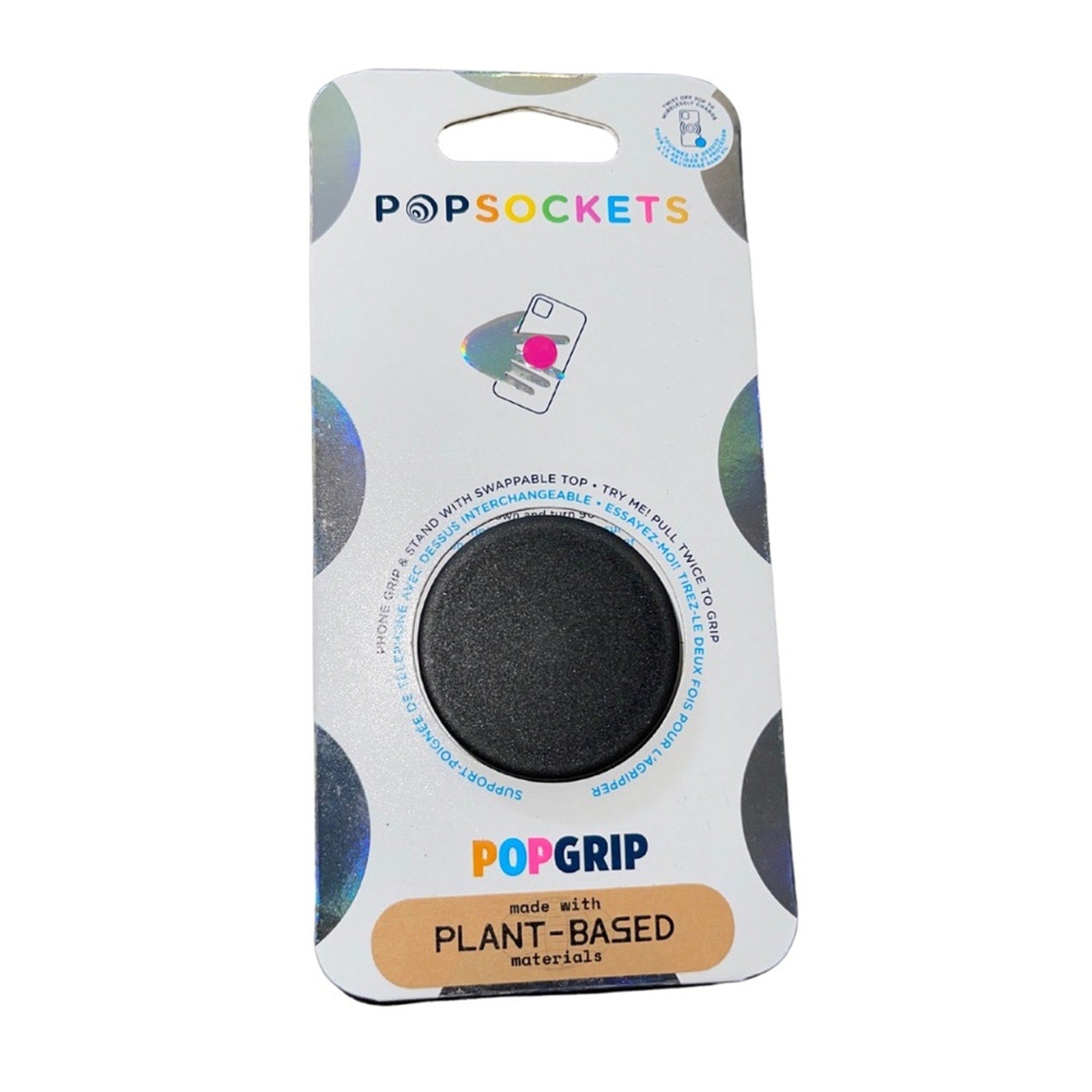 Brand-new Black PopSockets Phone grip & stand with swappable top.