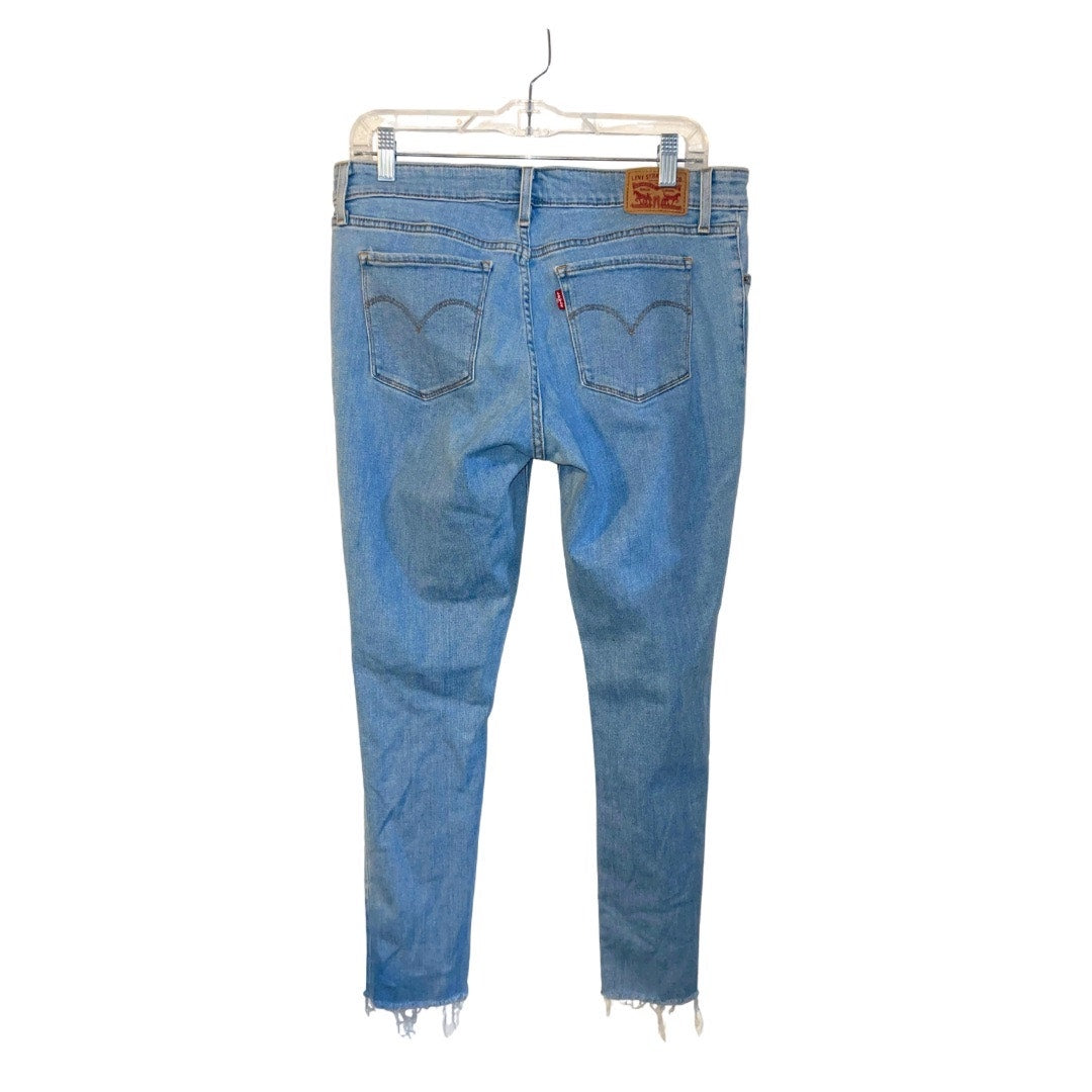 Levi's 711 Distressed Skinny Jeans Size 31 Streetwear Medium Wash Denim