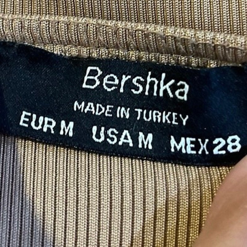 Bershka Ribbed Underwire Bustier Crop Tank Top SZ M Y2K Festival Beach Beach