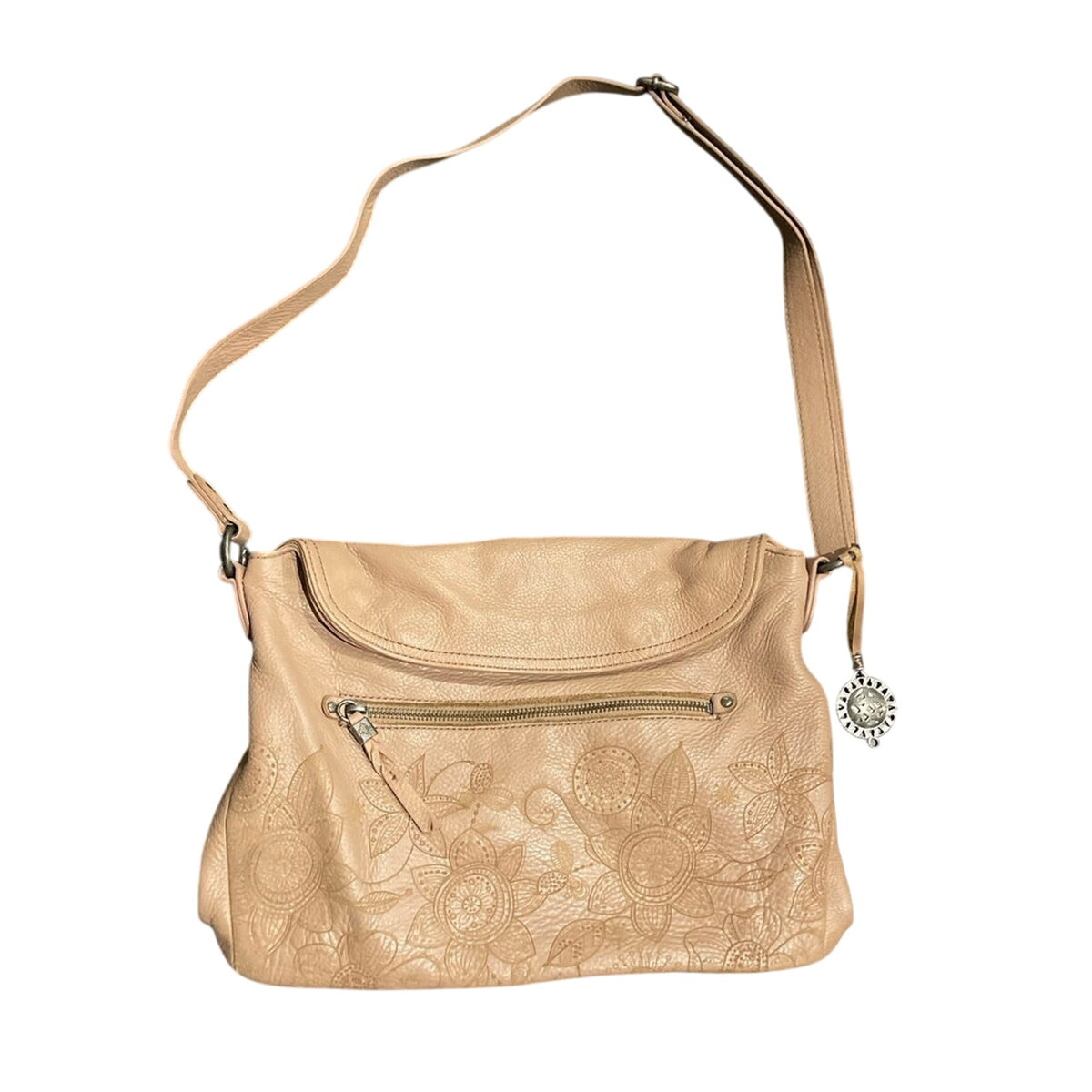 The Sak Leather Shoulder Embossed Floral Mandala Bohemian Artsy Chic