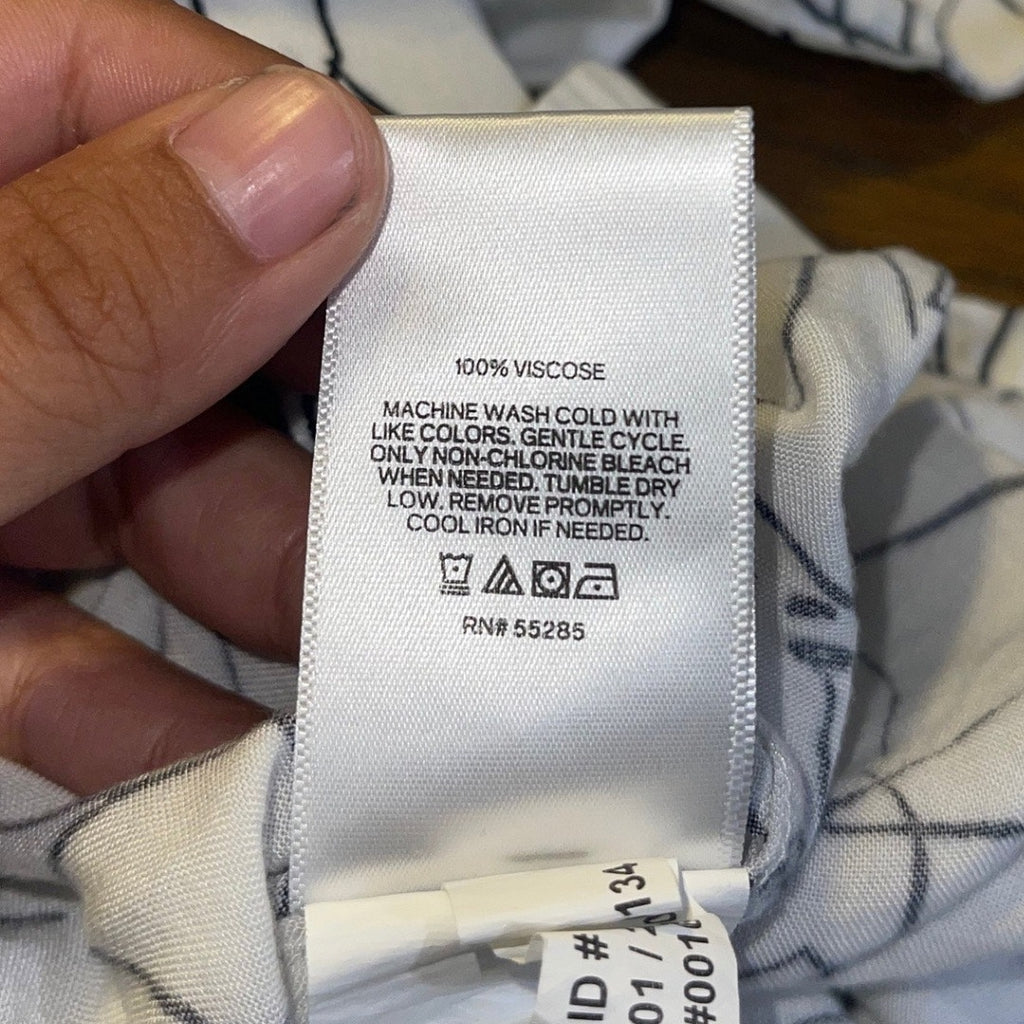 Express Mens Slim Tropical Floral Stretch Dress Shirt Size Large Vacation Cotton