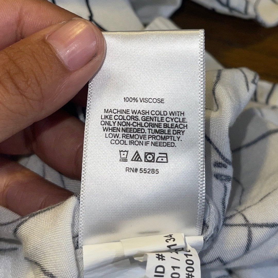 Express Mens Slim Tropical Floral Stretch Dress Shirt Size Large Vacation Cotton