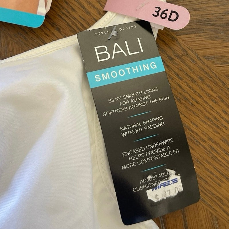 BALI Silky Smooth Lining Underwire Bra Set of Two SZ 36D NWT Intimates Lingerie