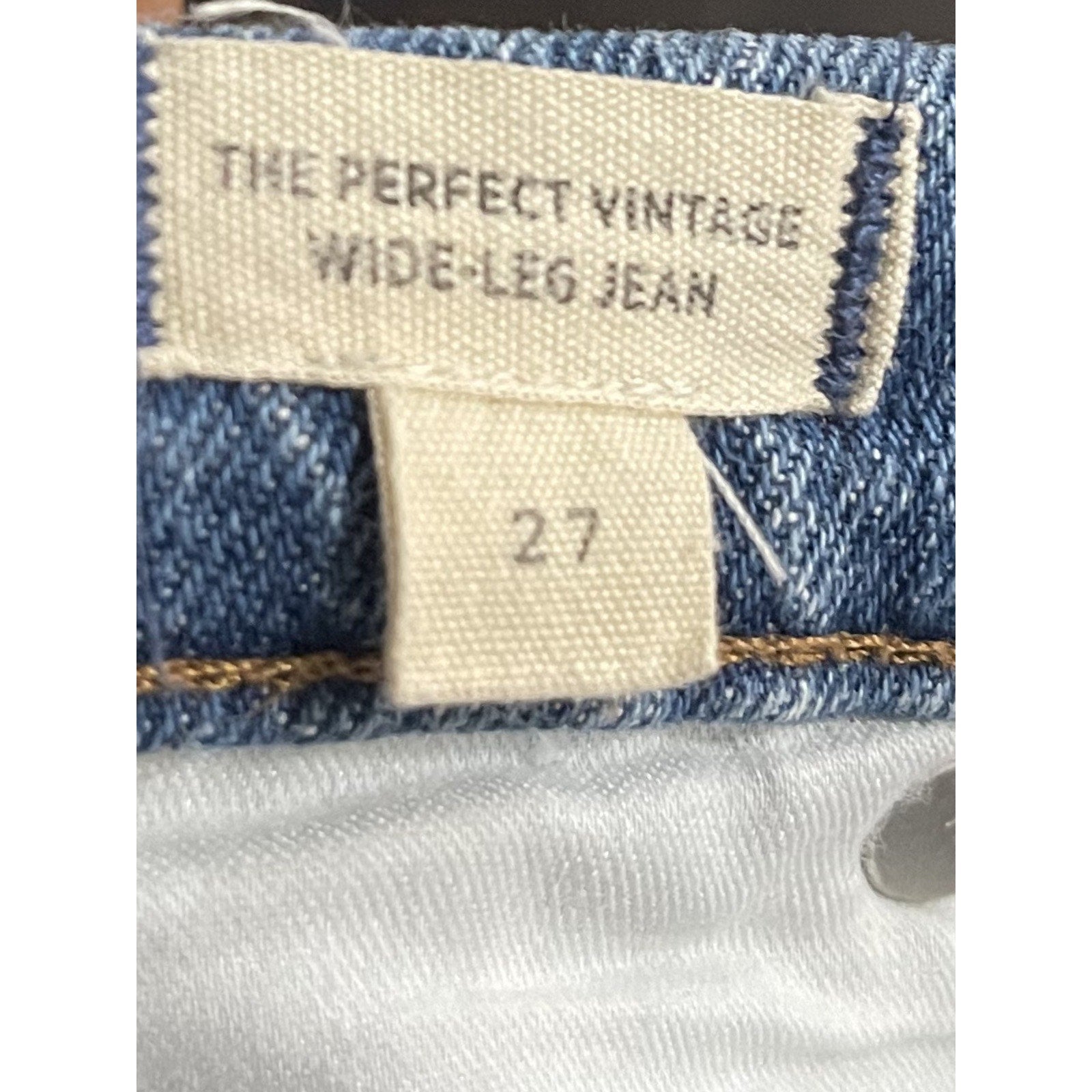 Madewell The Perfect Vintage Wide Leg Denim Jeans size 27 Streetwear Chic Pants