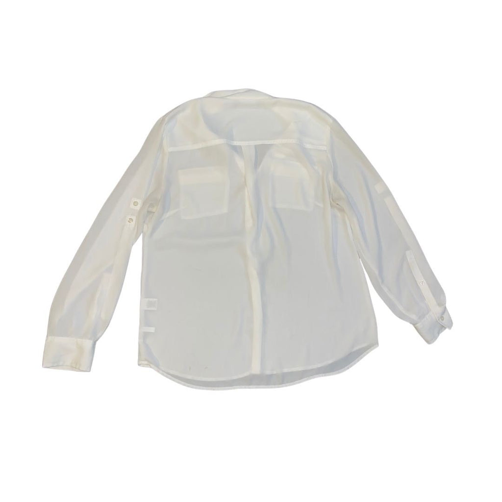 New York & Company Button up Long Sleeve Blouse Size Large Career Office