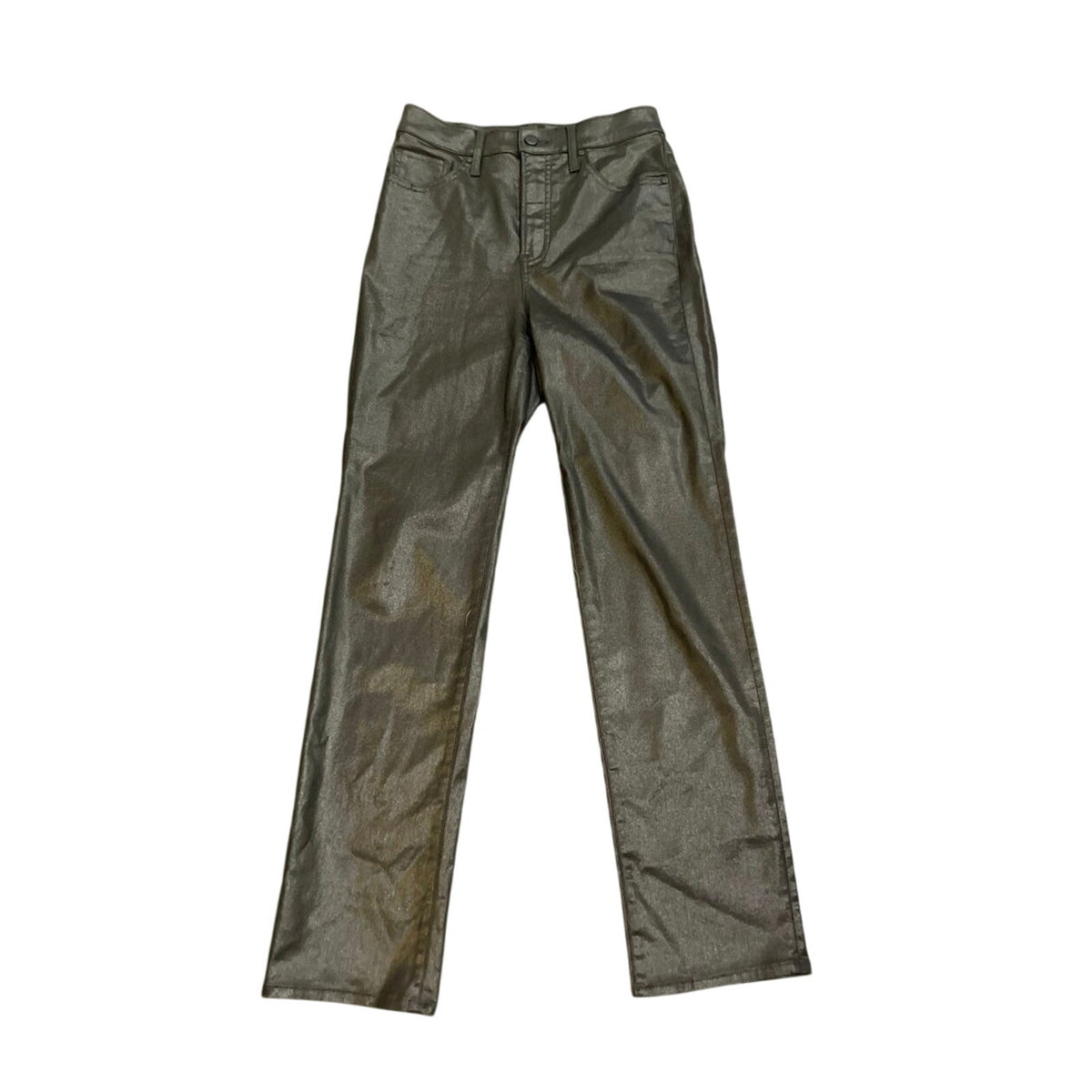 Express 90s Slim Super High Rise Faux Leather Straight Leg Pants SZ 6R Classic