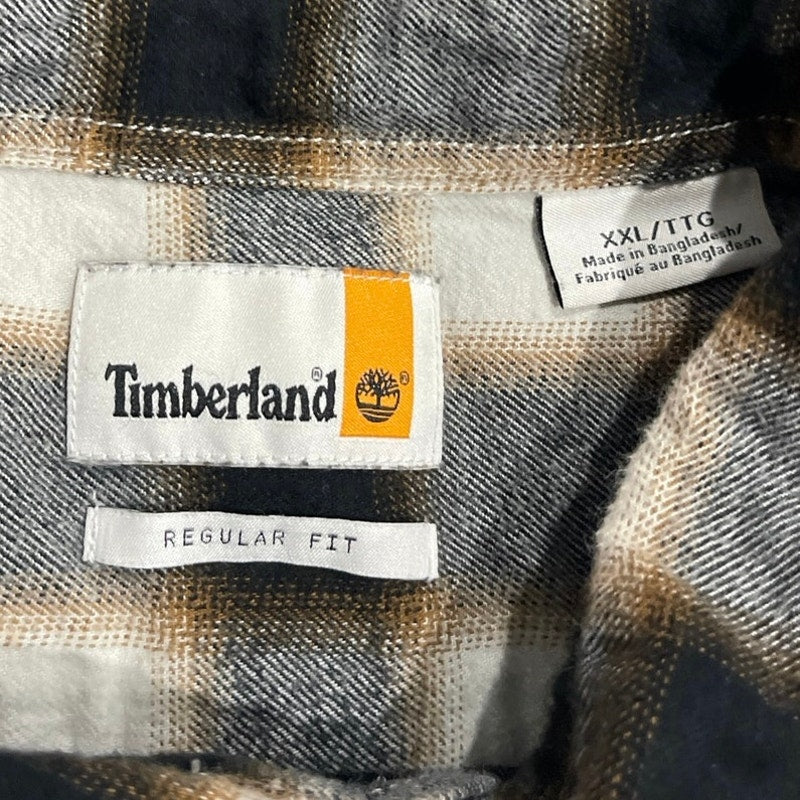 Timberland Regular Fit Plaid Flannel Long Sleeve Shirt XXL Gorpcore Streetwear