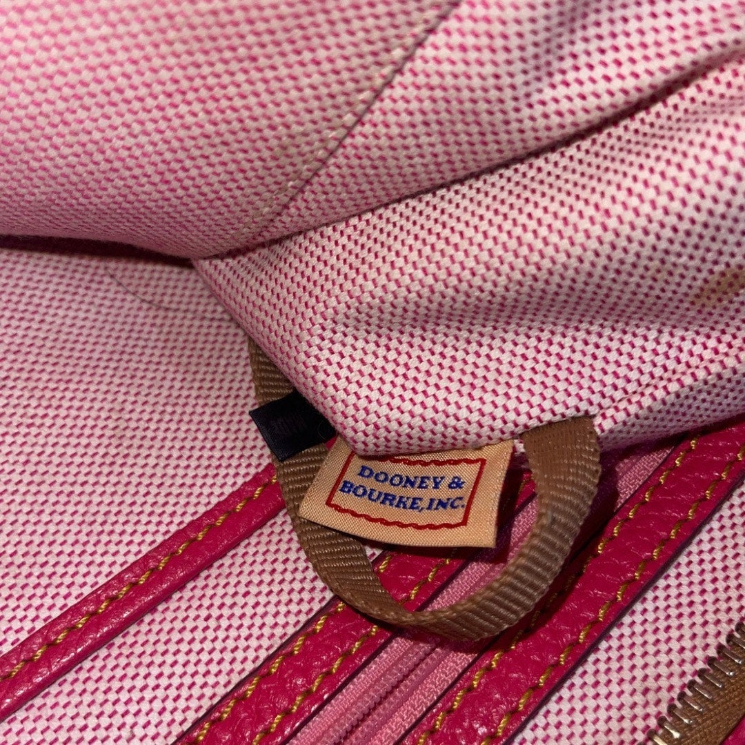Dooney & Bourke Charleston Pink Shoulder Handbag Pebble Leather Tote Purse