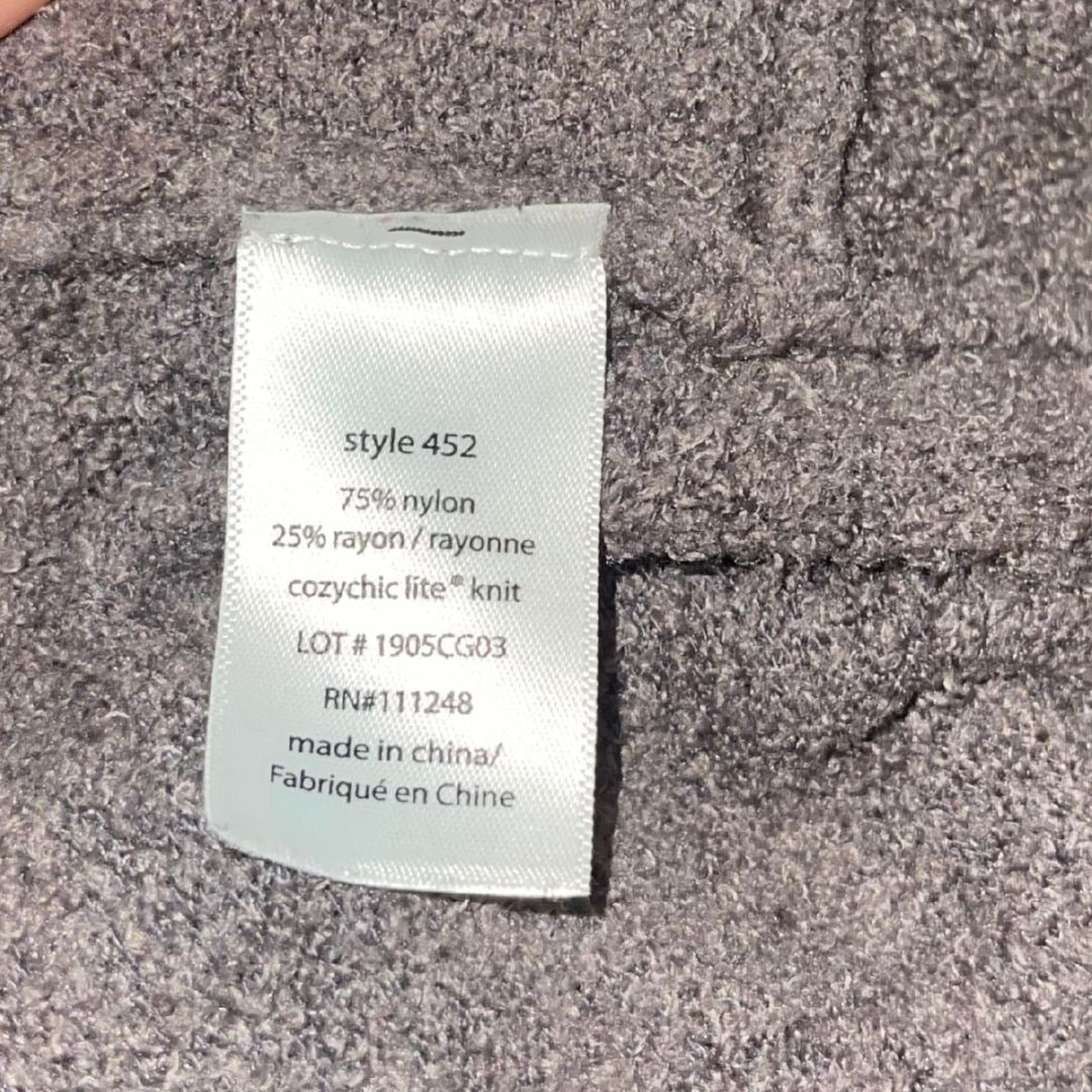 Barefoot Dreams CozyChic Lite Cardigan Medium Feather Soft Open Front Pockets