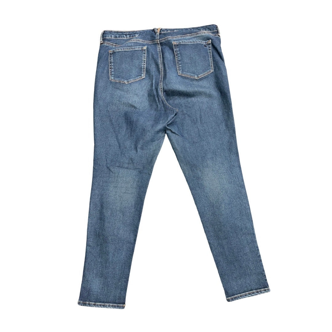 Jessica Simpson High Rise Forever Rolled Ankle Jeans Plus size 16x33 Blue Wash