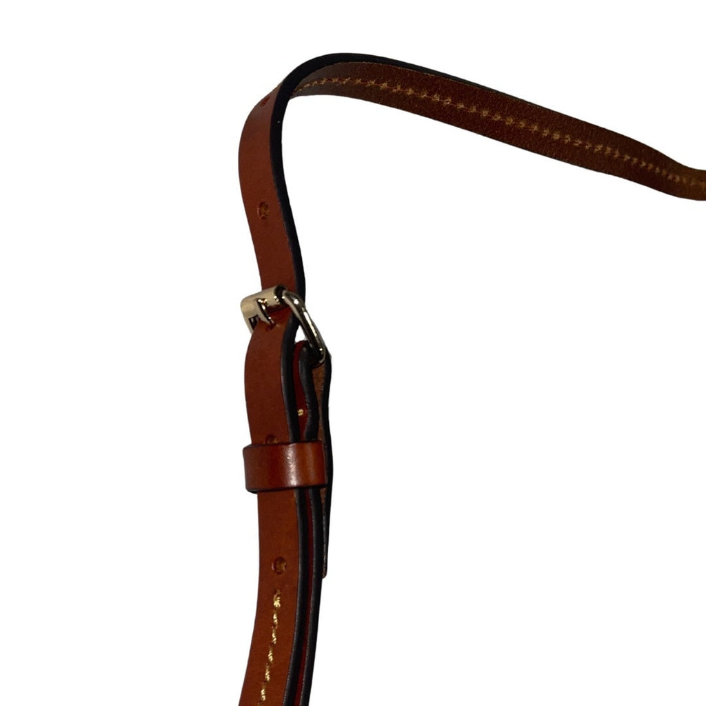 Dooney and Bourke Gingy Ostrich Embossed Zip Crossbody Leather Tassel NWOT