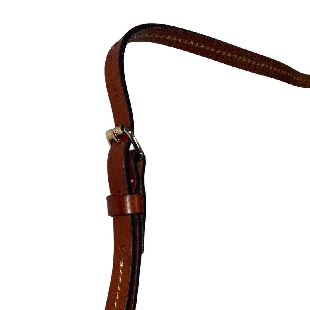 Dooney and Bourke Gingy Ostrich Embossed Zip Crossbody Leather Tassel NWOT