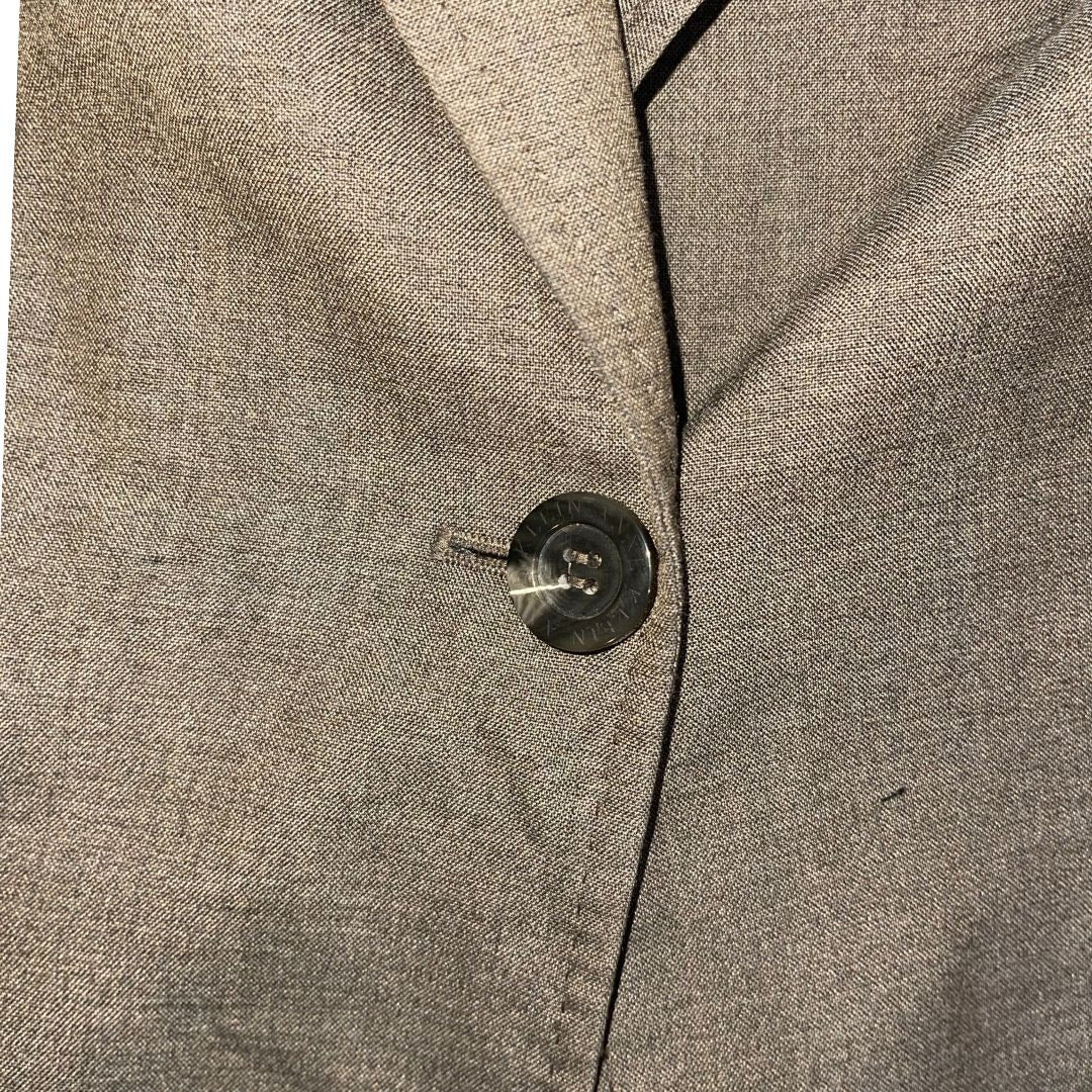 Anne Klein One Button Blazer Wool Blend Size 4 Career Office Professional Preppy