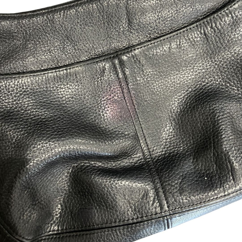 Brighton Barbados Zip top Hobo Pebbled Leather Shoulder Handbag Braided Strap