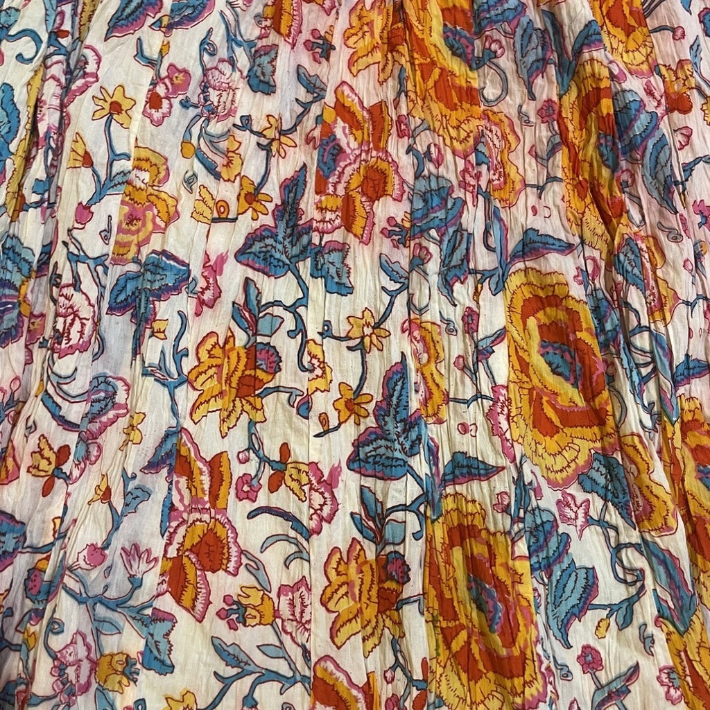 Jaipur Gulabchand Heritage Handblock Printed Textile Skirts Tie Waist 100% Cotton