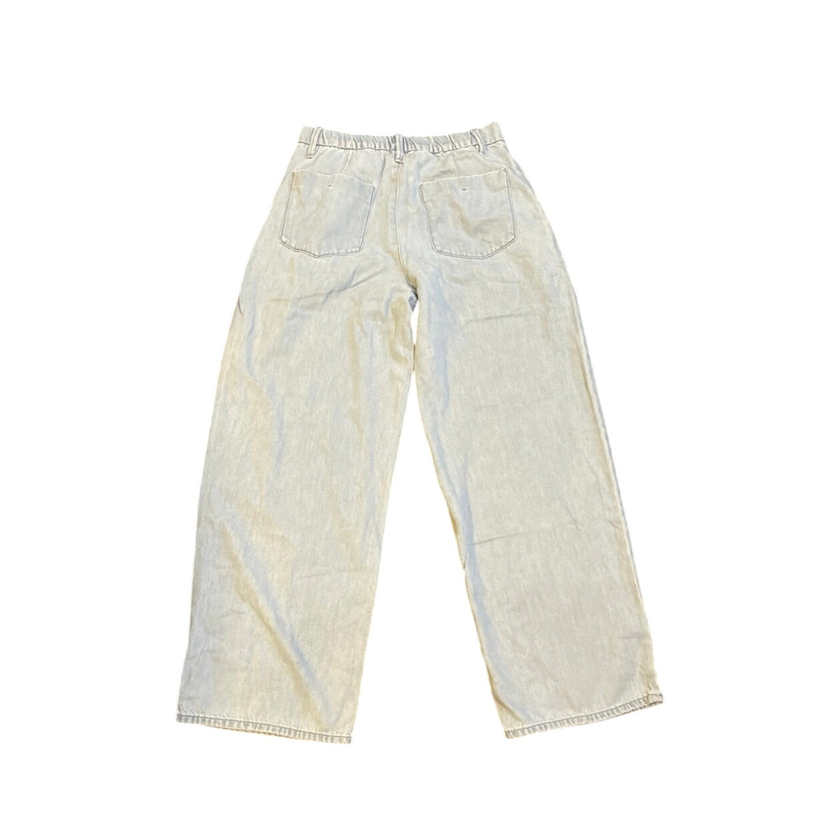Uniqlo Drapey Denim Pleated Relaxed Wide Leg Denim Pants SZ 5 Streetwear Y2K