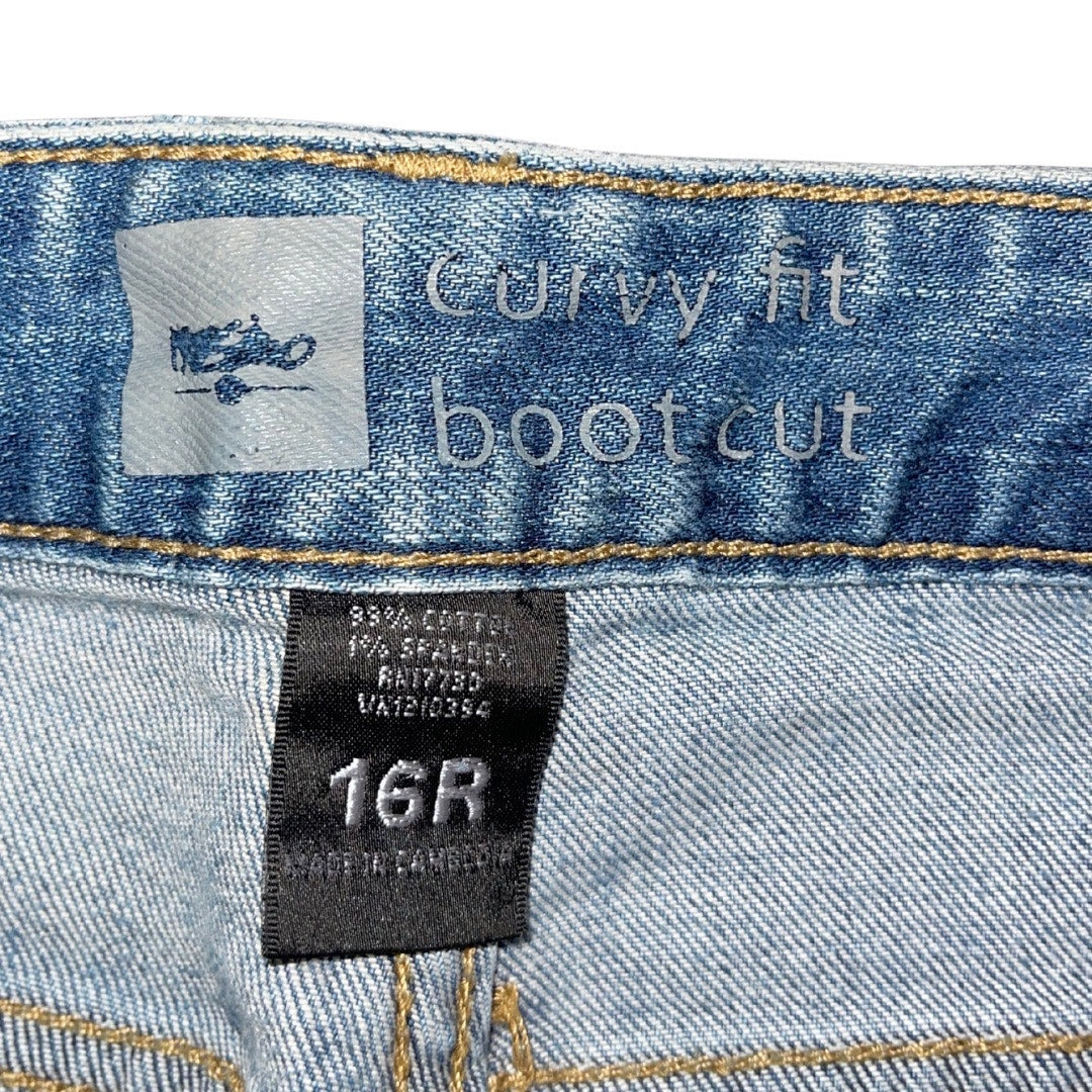 Mossimo Jeans Curvy Fit bootcut Denim Size 16 Western Casual Streetwear