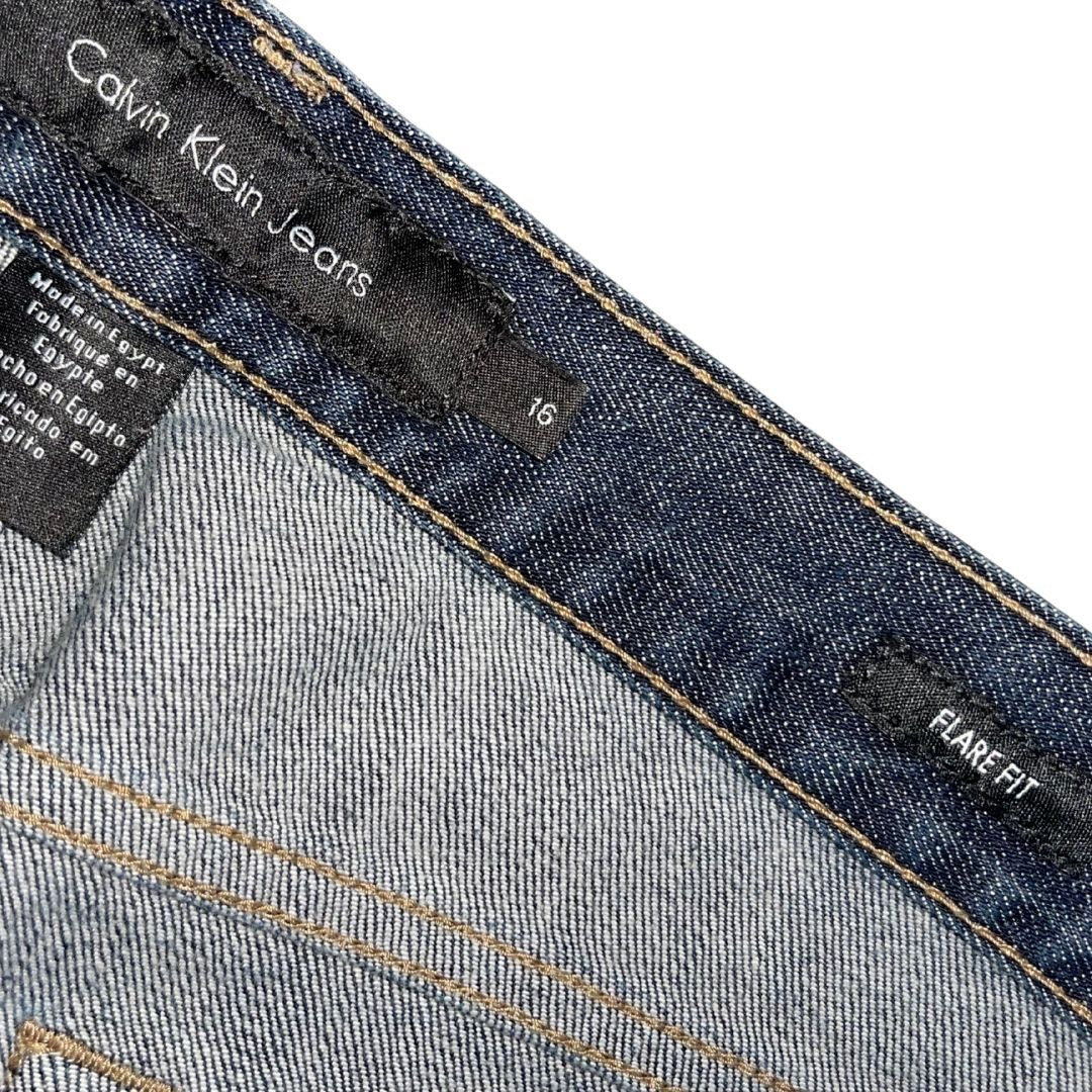 Calvin Klein Jeans Flare Fit Bootcut Plus Size 16 Denim Cotton Casual Western