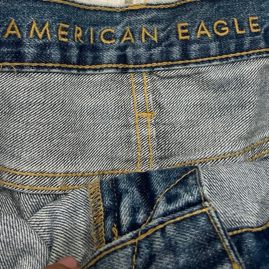 American Eagle Outfitters Relaxed Taper Distressed Denim Jeans 40X30 Streetwear