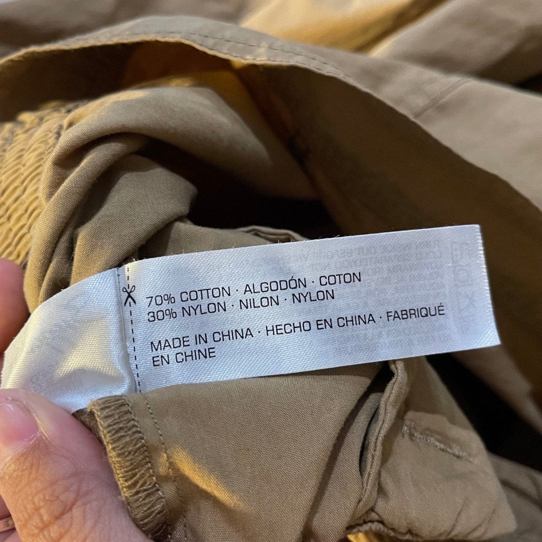 Supplies Utility Cotton Canvas Jacket Tan SZ Large Lightweight Stand Collar Y2K