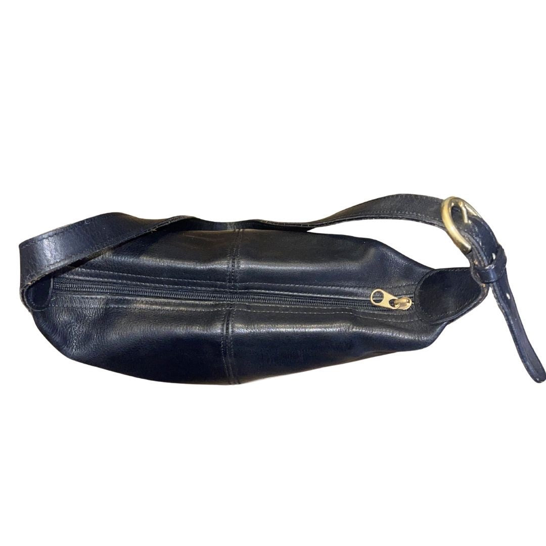 Coach Soho 4148 Cowhide Black Leather Shoulder Bag Vintage Classic Sophisticated