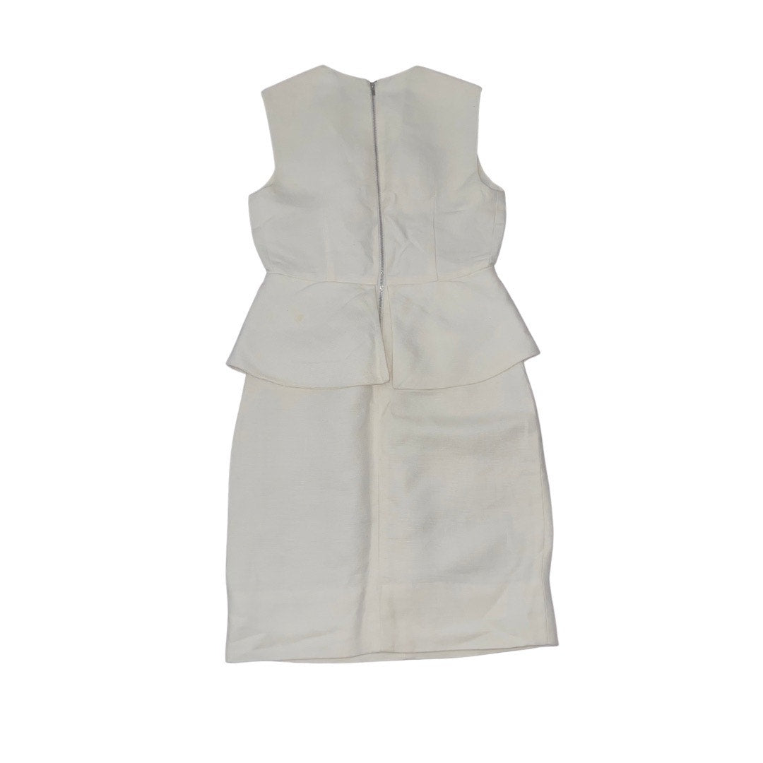 Diane Von Furstenberg Delian Dress Linen Blend Sleeveless V-Neck Size 0 Career