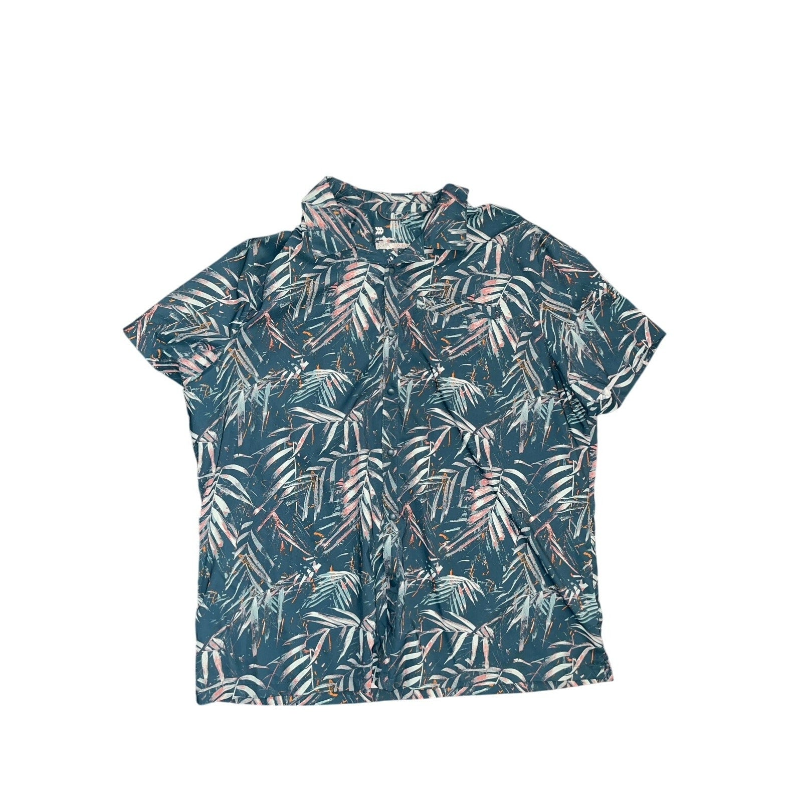 All in Motion Hawaiian Luau Collar button up short sleeve