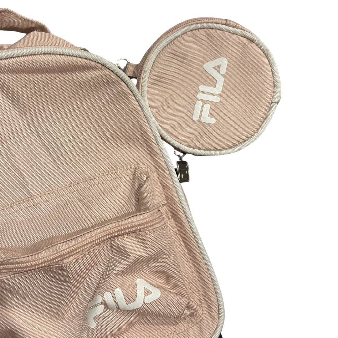 FILA Mini Backpack Light Pink 2 Piece Set Pouch Sporty Athletic Y2K 80s Handbags