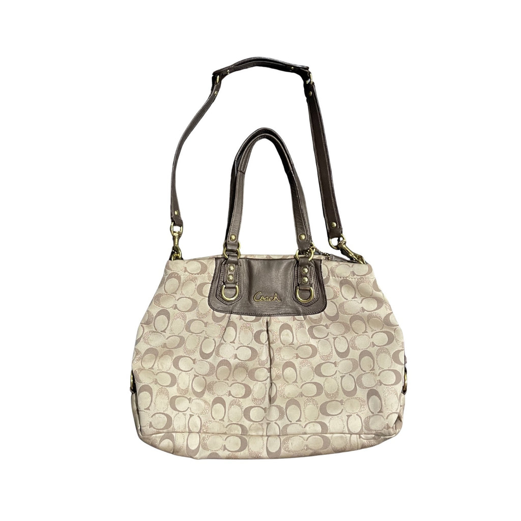 Coach Ashley Signature C Monogram Sateen Carryall Satchel Handbag Y2K F15510