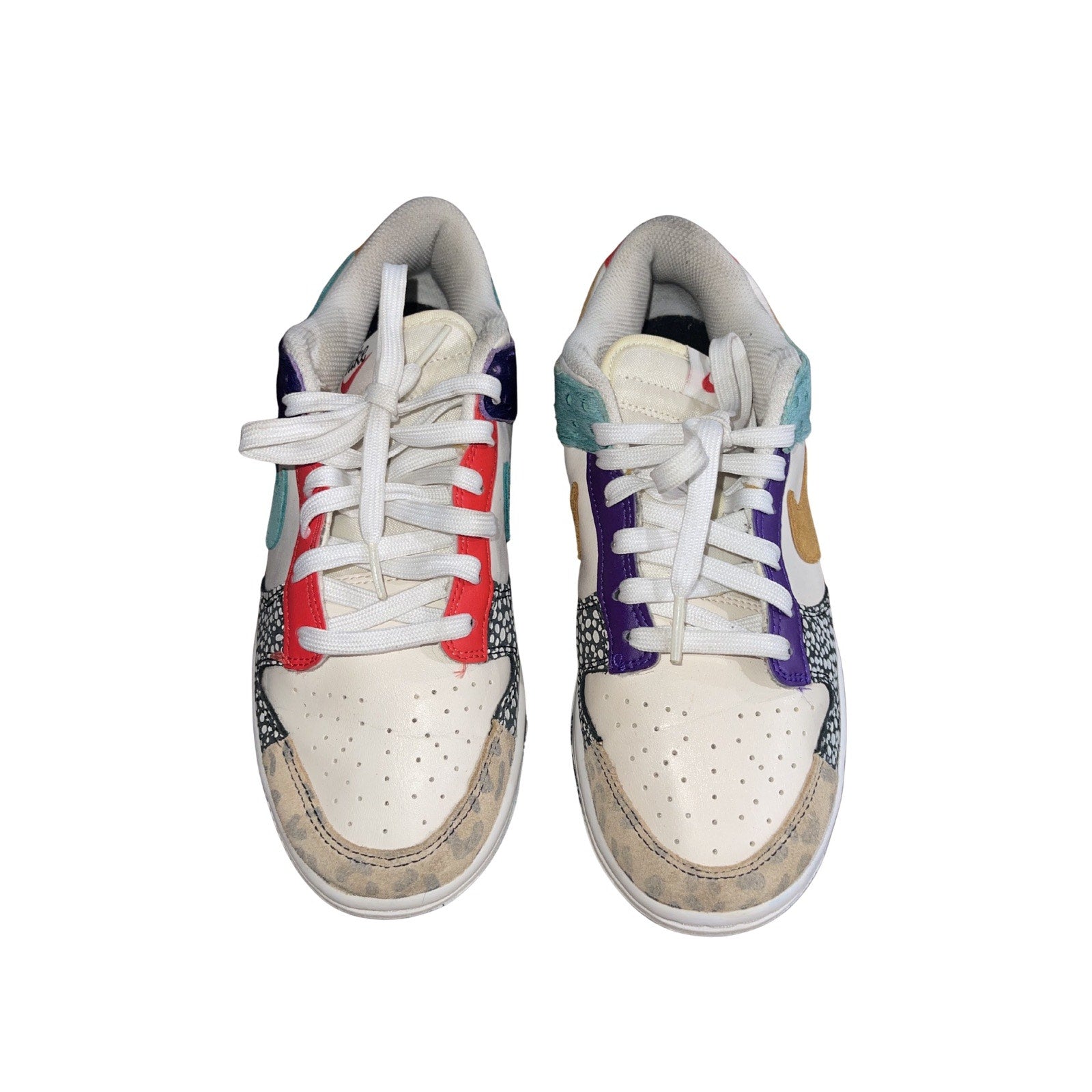 Nike Women Dunk Low SE Safari Mix Sneakers Size 8.5 DN3866-100 Athletic Shoes