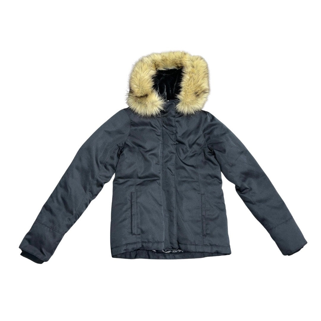 Abercrombie and Fitch Water Resistant Jacket XS Faux Fur Removable Hood Winter