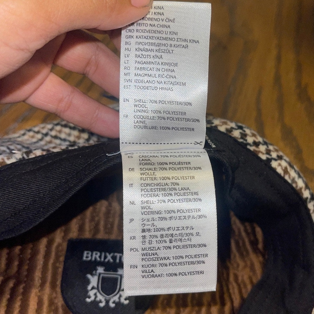 Brixton Hooligan Snap Cap Newspaper Boy Small White Desert Palm 20s inspired NWT