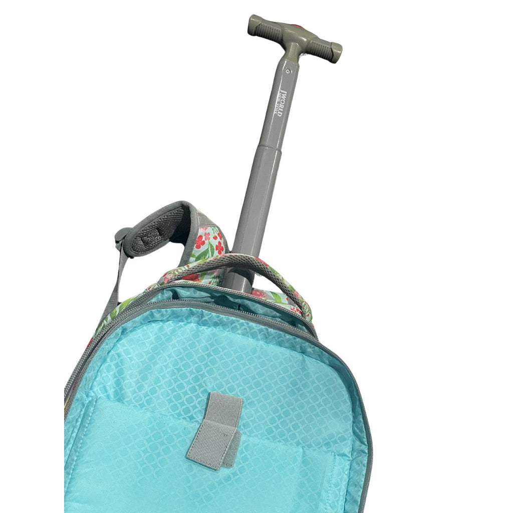 J World Sundance Laptop Rolling Backpack Floral School Work Travel Vacation