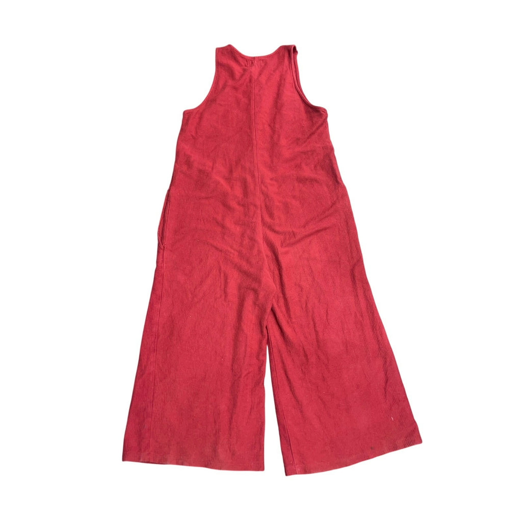 Back Beat Co. Organic Cotton Lounge Corduroy Knit Cropped Jumpsuit XL Overall