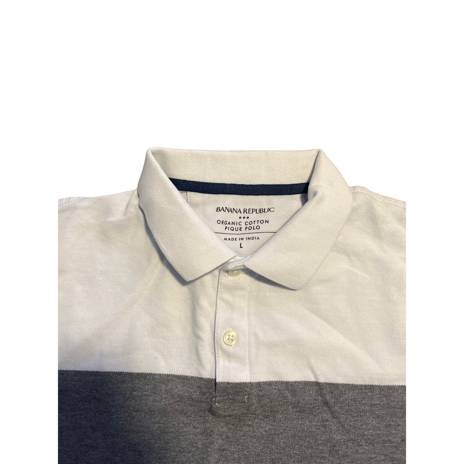 Banana republic button up collar polo short sleeve shirt Size Large