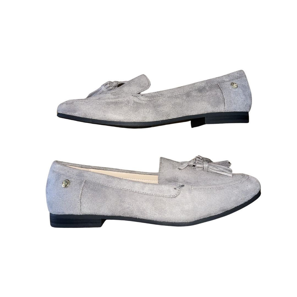 Tahari Girl Alessia Tassel Loafers Slip On Shoes SZ 8.5 Micro Suede NWOB Preppy
