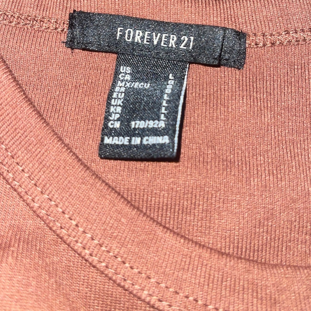 Forever 21 Clean Slate Ribbed Tank Top Mauve Size Large Layered Y2K