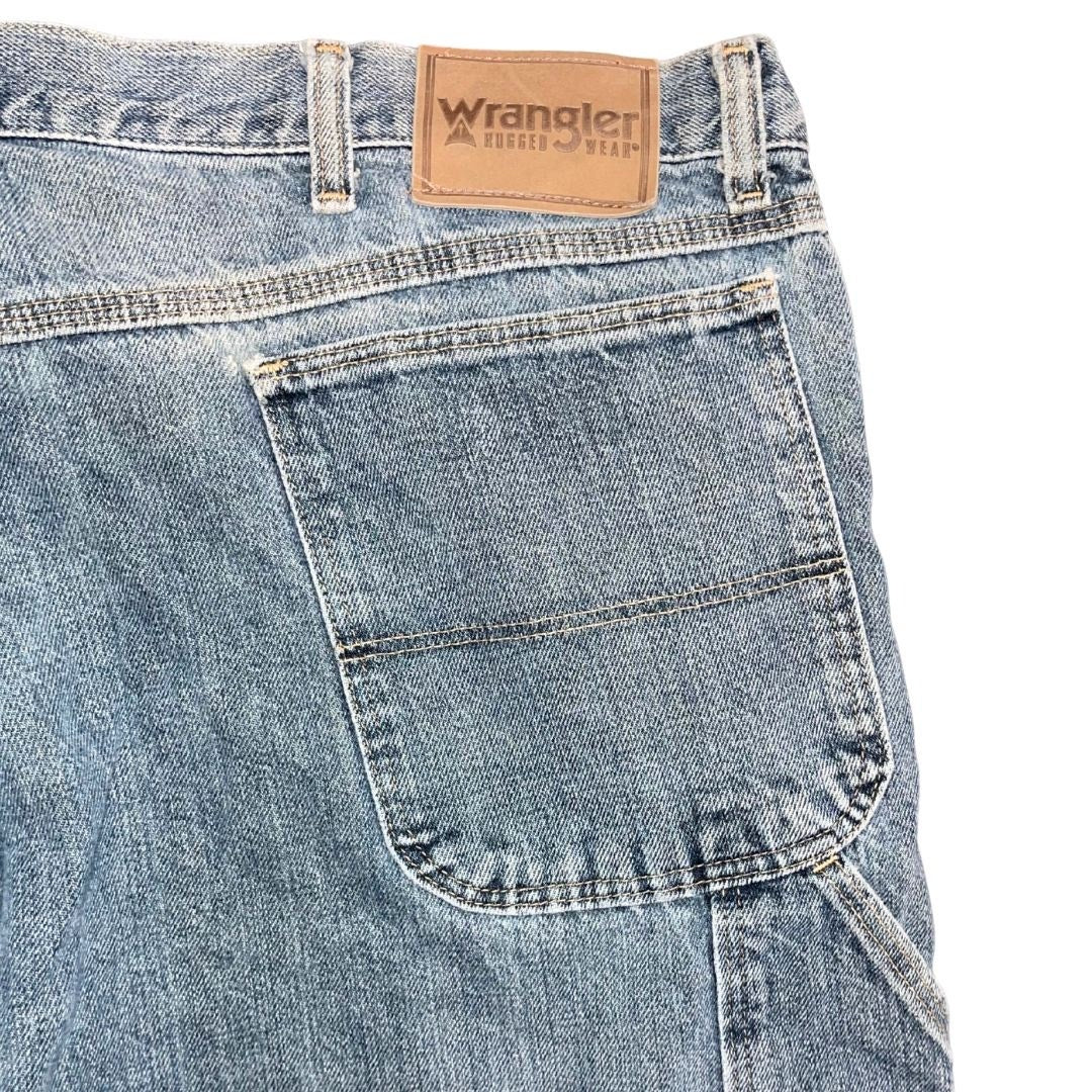 Vintage Wrangler Jeans Carpenter Hugged Wear Size 42X32 Streetwear Workwear